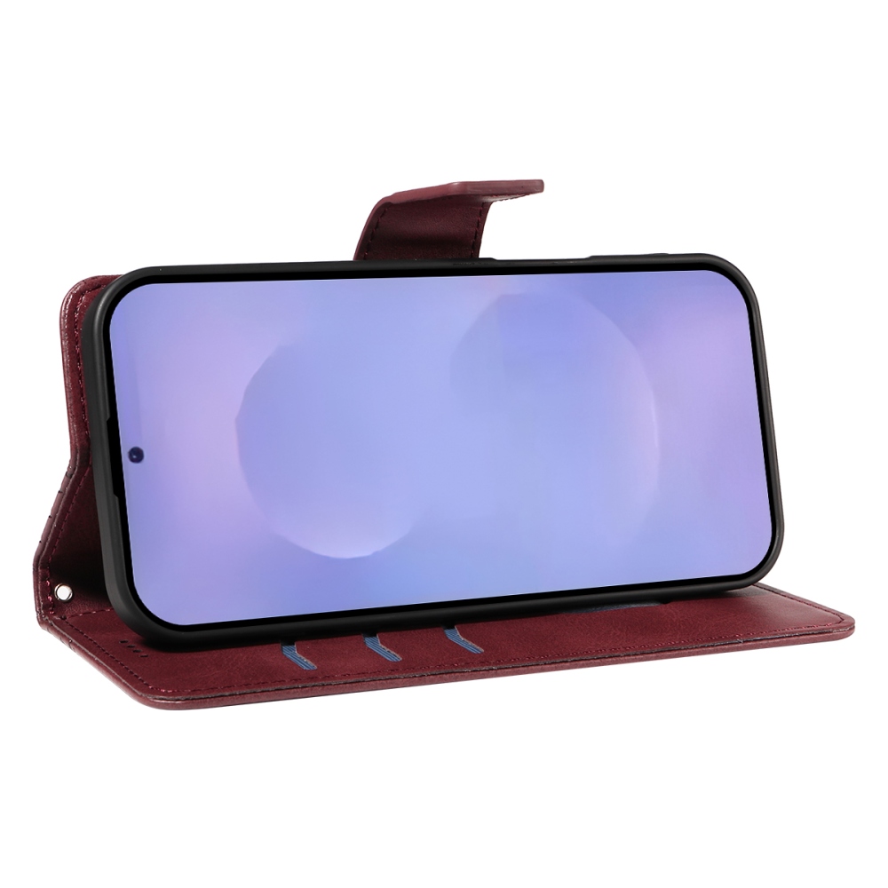 Gridy knižkové púzdro na Samsung Galaxy S26/S26 Pro - vínové