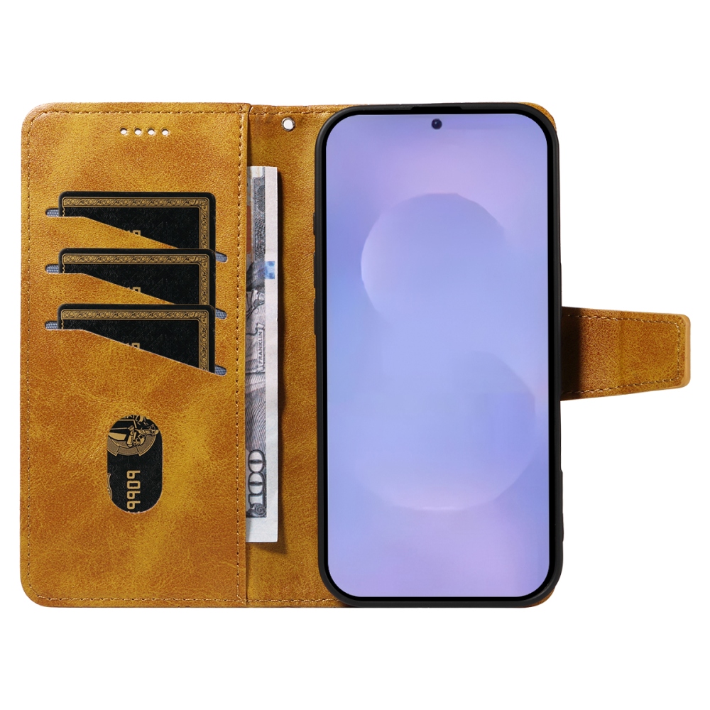 Gridy knižkové púzdro na Samsung Galaxy S26/S26 Pro - žlté