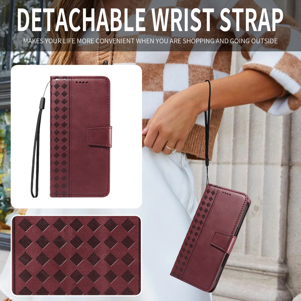 Gridy knižkové púzdro na Xiaomi 17 - vínové