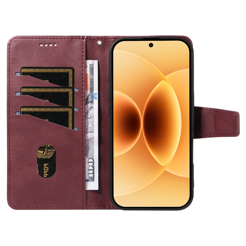 Gridy knižkové púzdro na Xiaomi 17 - vínové