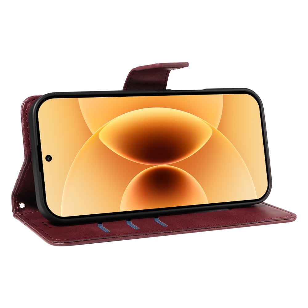 Gridy knižkové púzdro na Xiaomi 17 - vínové