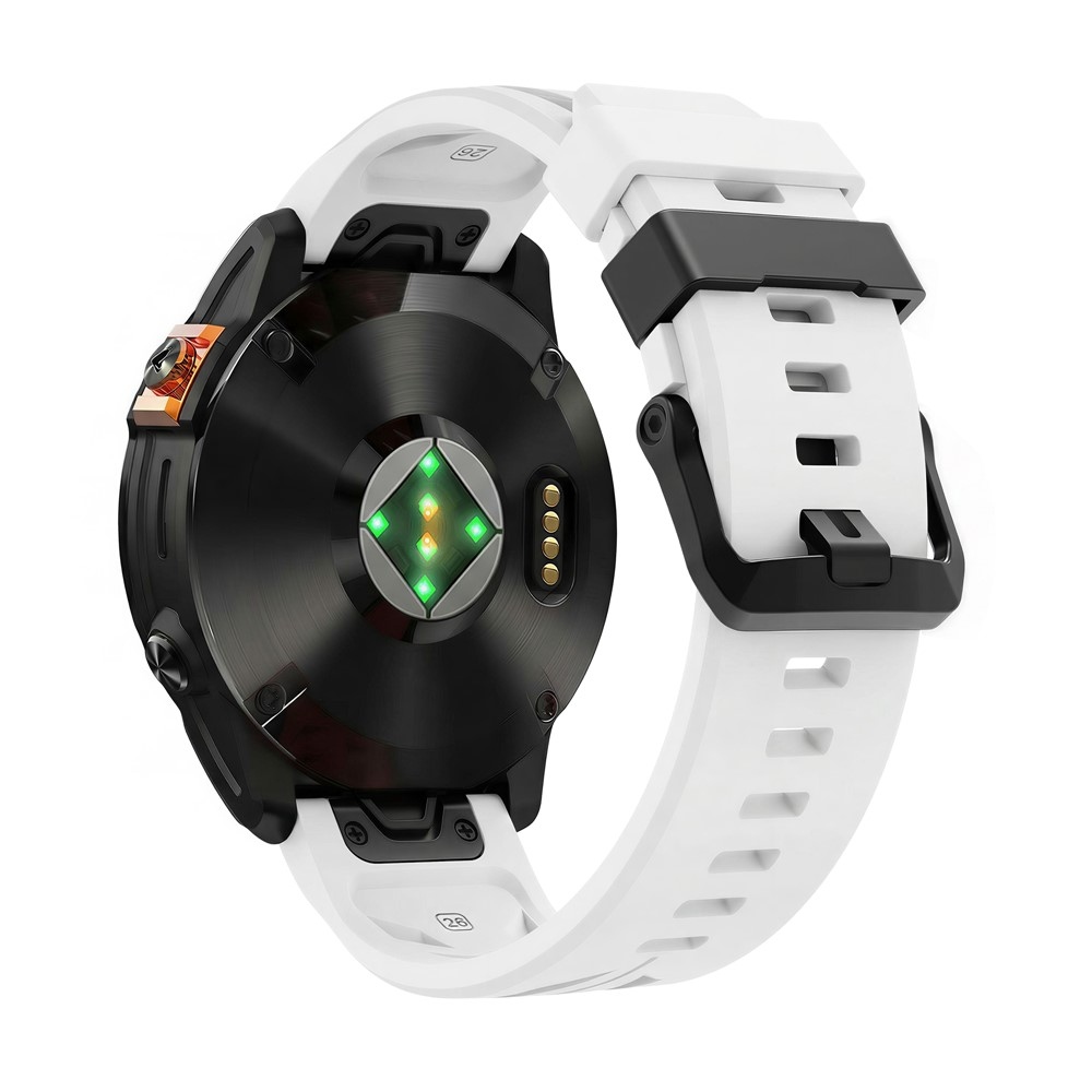 Groove silikónový remienok 22mm na Garmin Fenix ​​8 Pro 47mm/Fenix ​​8 47mm - biely