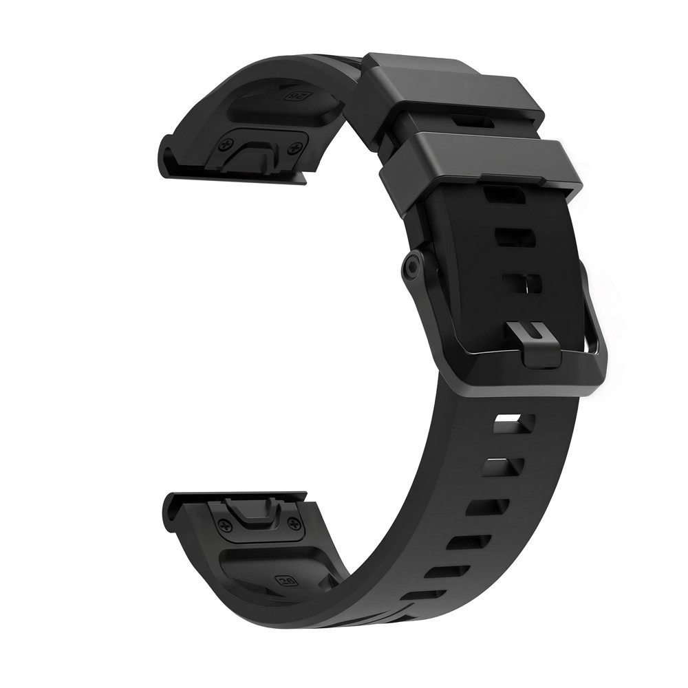Groove silikónový remienok 22mm na Garmin Fenix ​​8 Pro 47mm/Fenix ​​8 47mm - čierny