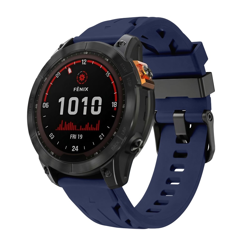 Groove silikónový remienok 22mm na Garmin Fenix ​​8 Pro 47mm/Fenix ​​8 47mm - modrý