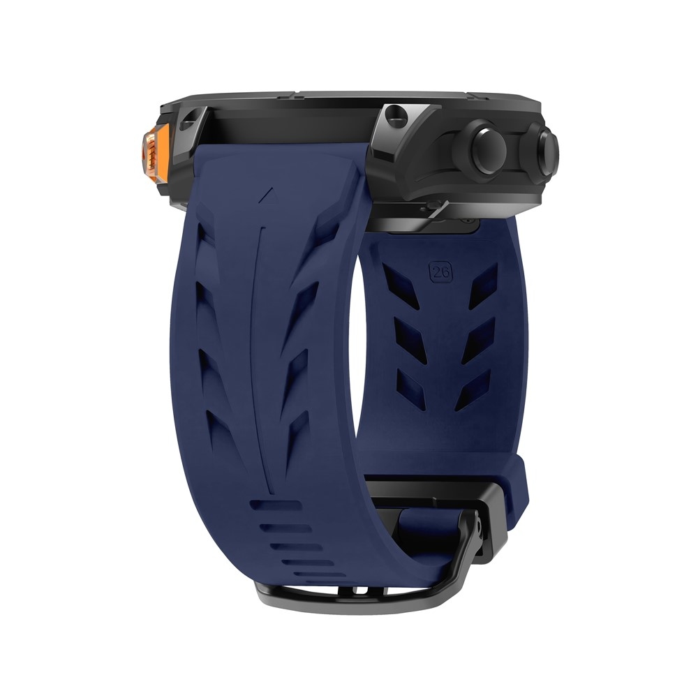 Groove silikónový remienok 22mm na Garmin Fenix ​​8 Pro 47mm/Fenix ​​8 47mm - modrý
