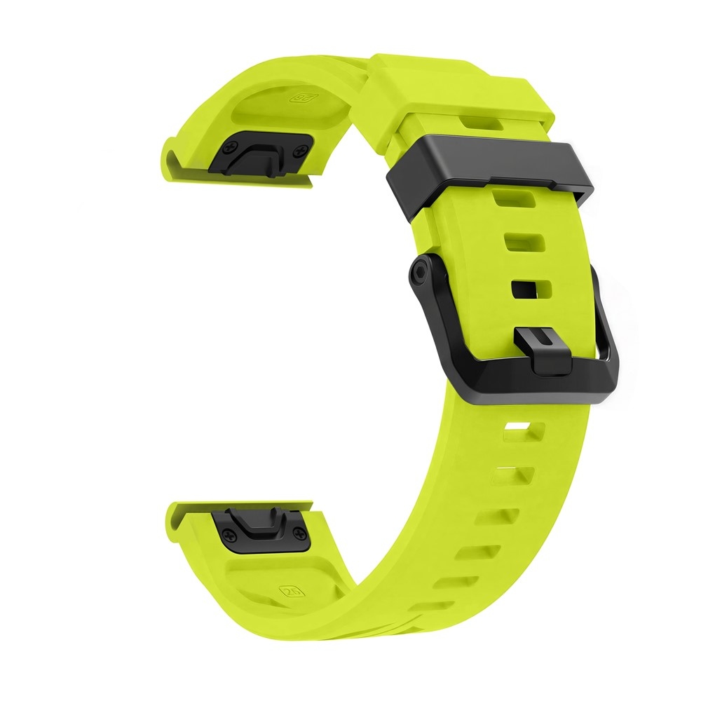 Groove silikónový remienok 22mm na Garmin Fenix ​​8 Pro 47mm/Fenix ​​8 47mm - žltozelený