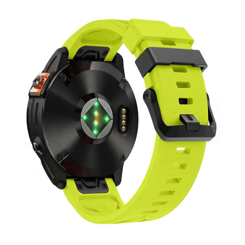 Groove silikónový remienok 22mm na Garmin Fenix ​​8 Pro 47mm/Fenix ​​8 47mm - žltozelený