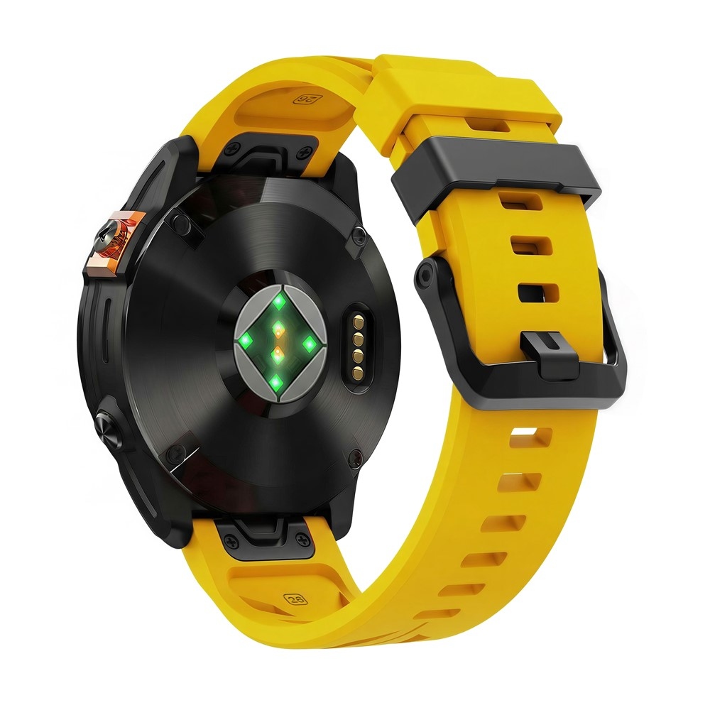 Groove silikónový remienok 22mm na Garmin Fenix ​​8 Pro 47mm/Fenix ​​8 47mm - žltý
