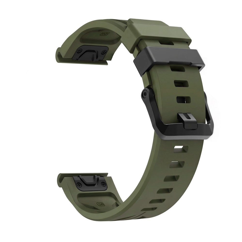Groove silikónový remienok 26mm na Garmin Fenix ​​8 Pro 51mm/Fenix ​​8 51mm - zelený