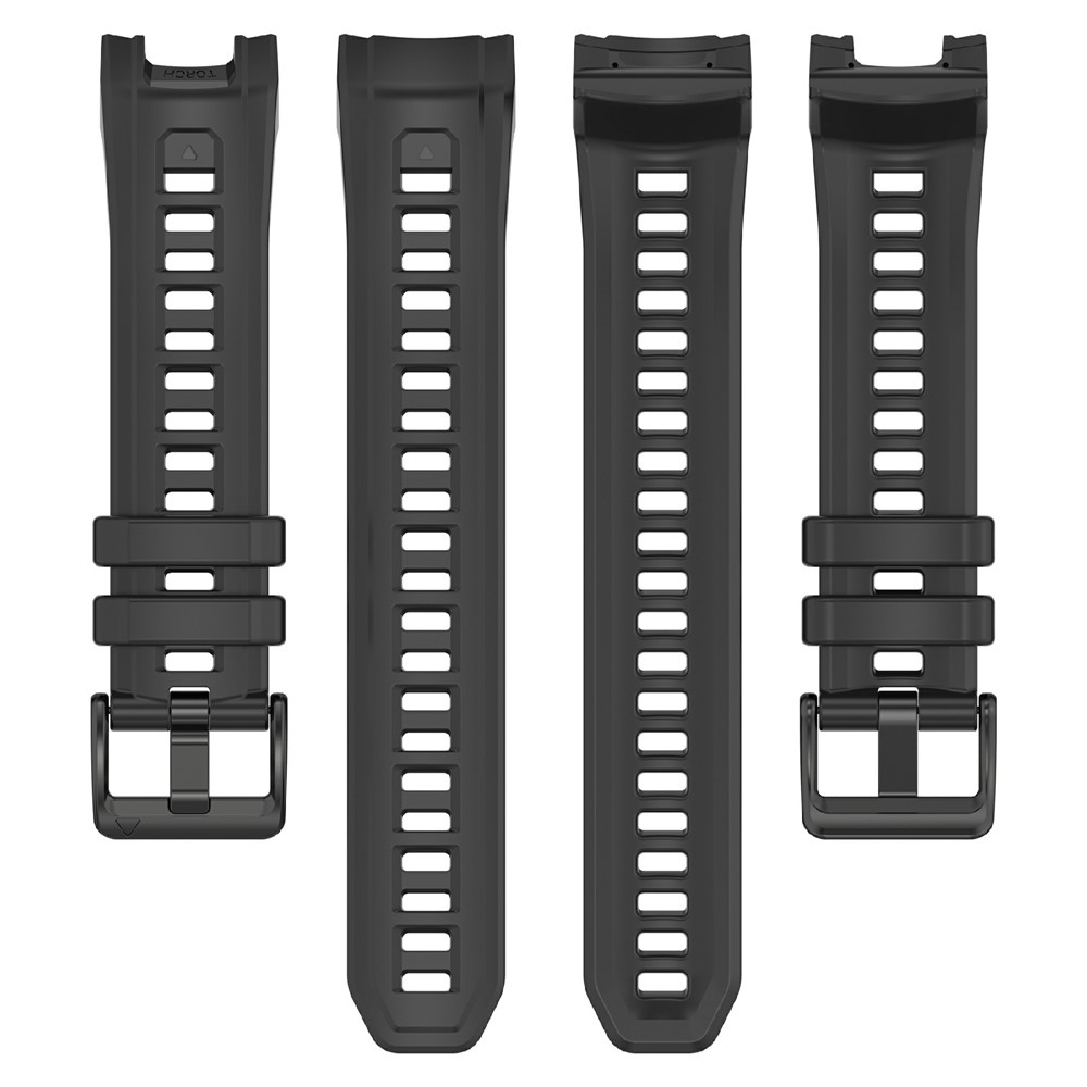 Groove silikónový remienok na Garmin Instinct 3 45mm/3 Solar 45mm - čierny