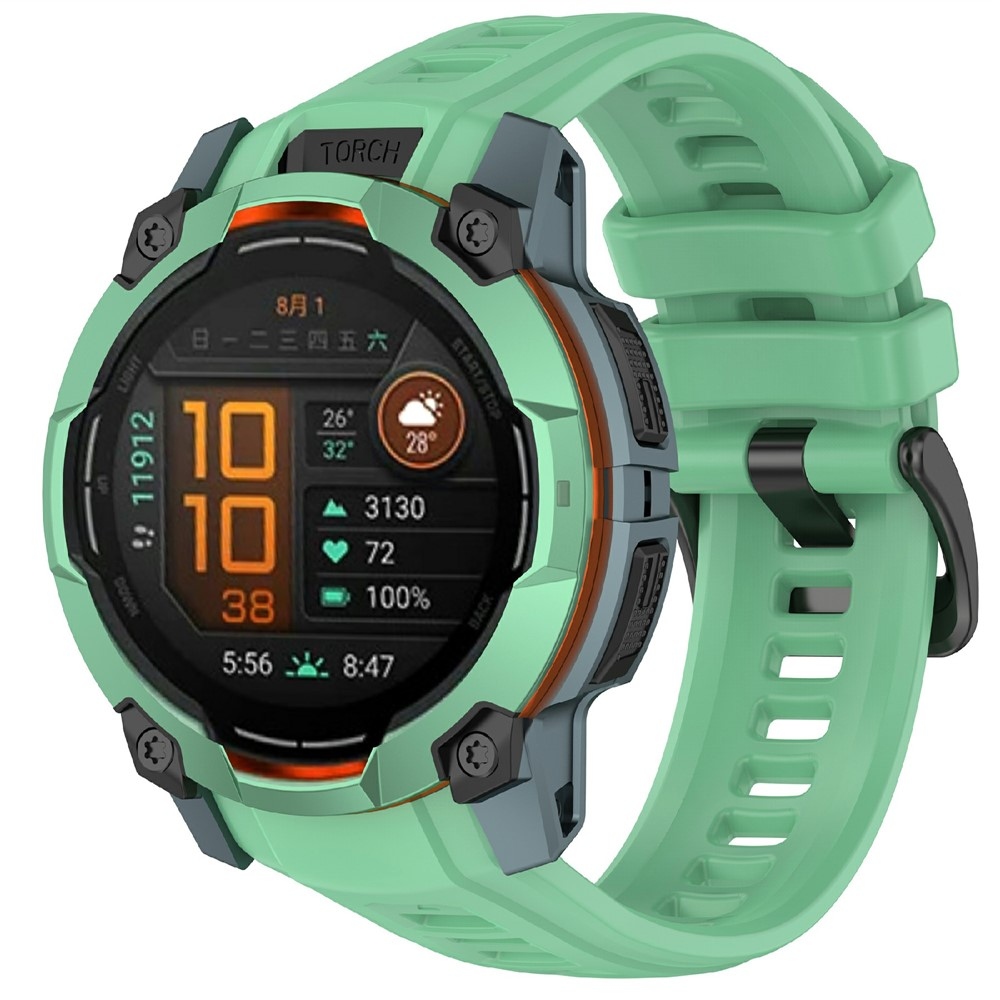 Groove silikónový remienok na Garmin Instinct 3 45mm/3 Solar 45mm - zelený