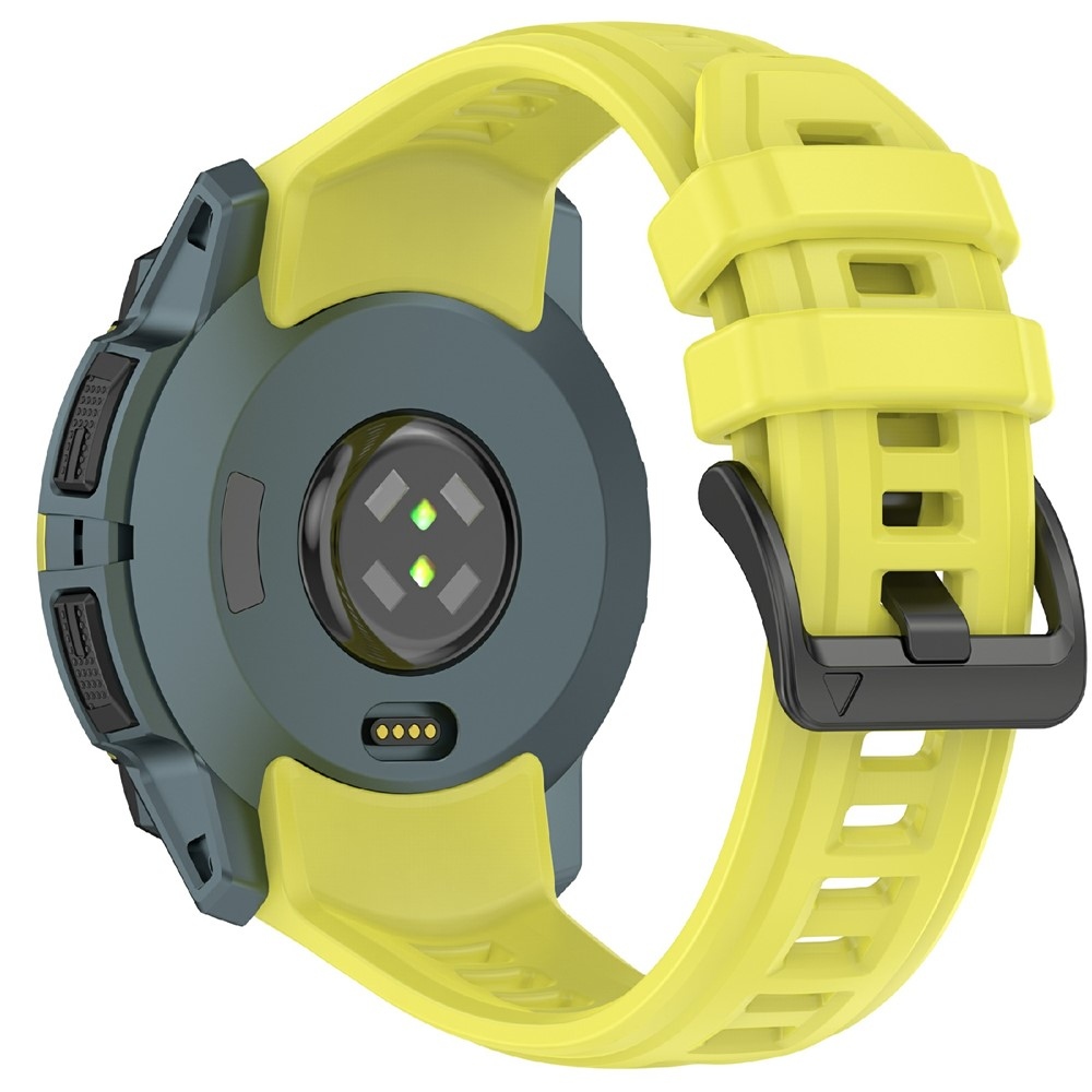 Groove silikónový remienok na Garmin Instinct 3 45mm/3 Solar 45mm - žltozelený