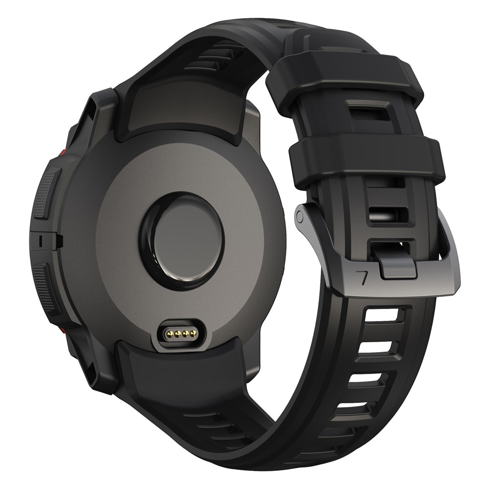 Groove silikónový remienok na Garmin Instinct 3 50mm/3 Solar 50mm - čierny