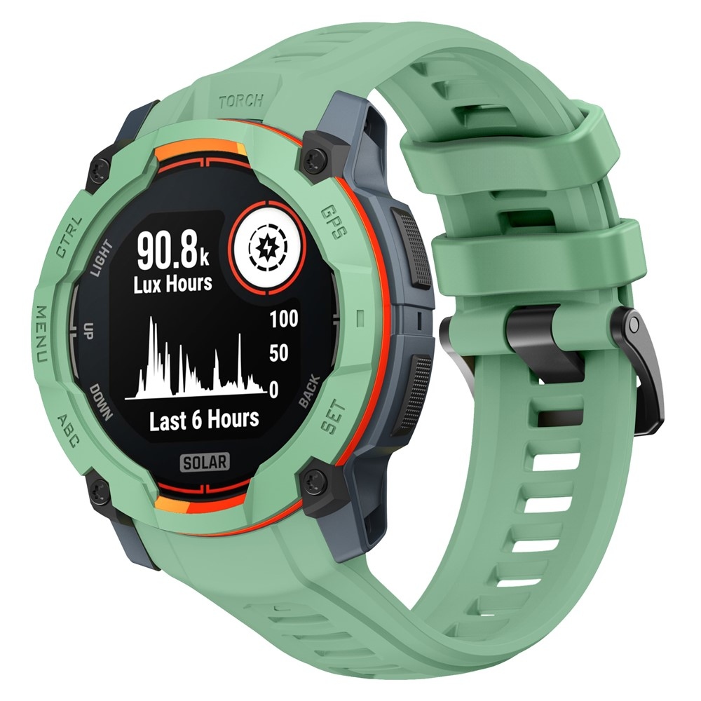 Groove silikónový remienok na Garmin Instinct 3 50mm/3 Solar 50mm - zelený