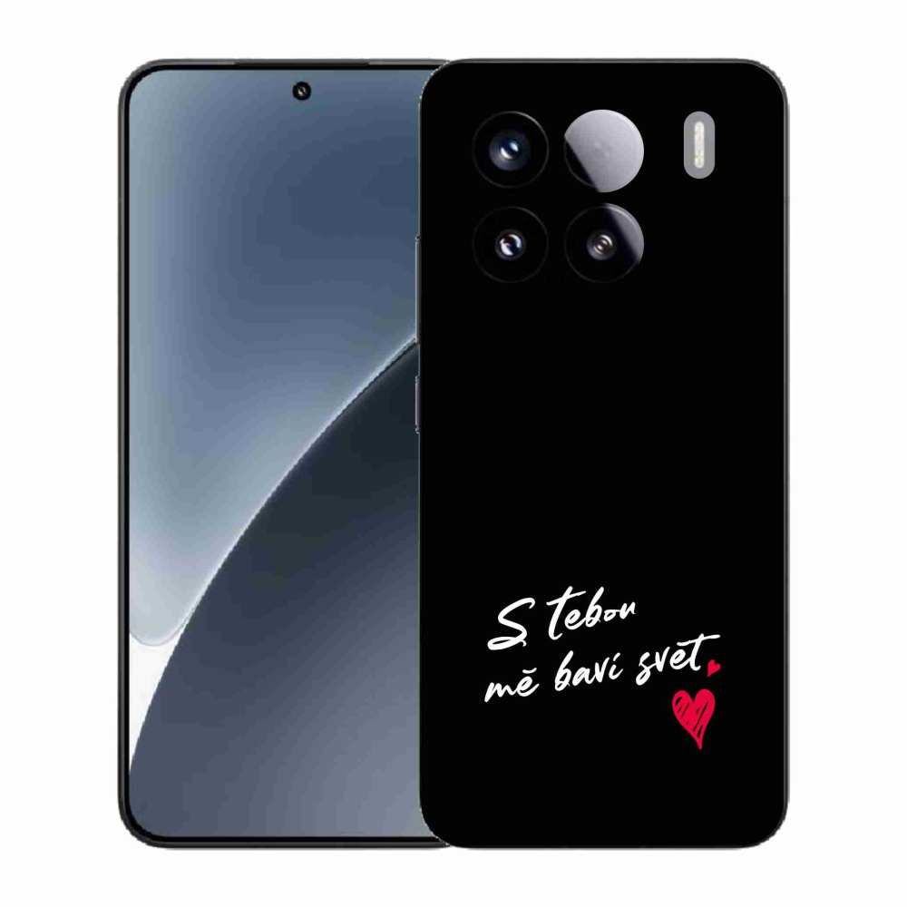 Gélový kryt mmCase na Xiaomi 15 - zamilovaný text 1 čierne pozadie