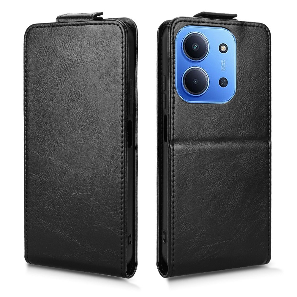 Vert flipové púzdro na Xiaomi Redmi 15C 4G (171mm)/Poco C85 4G (171mm) - čierne