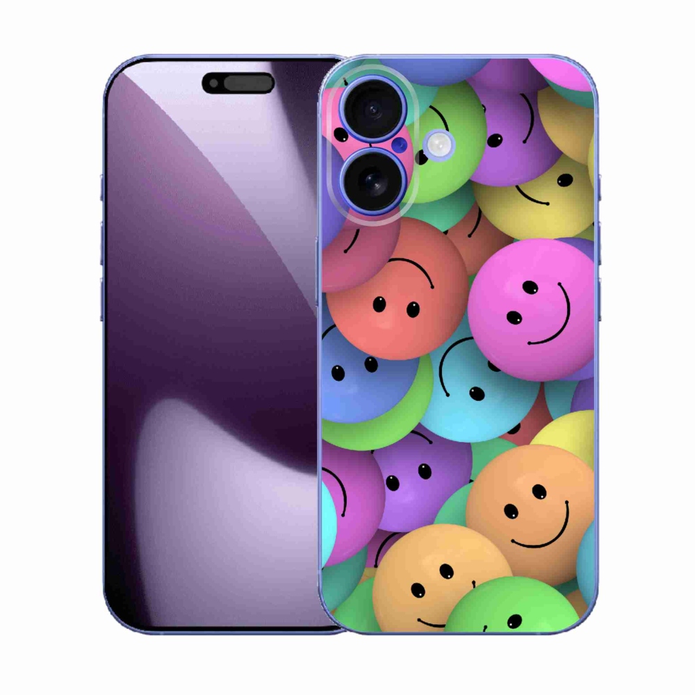 Gélový kryt mmCase na iPhone 17 - farební smajlíci