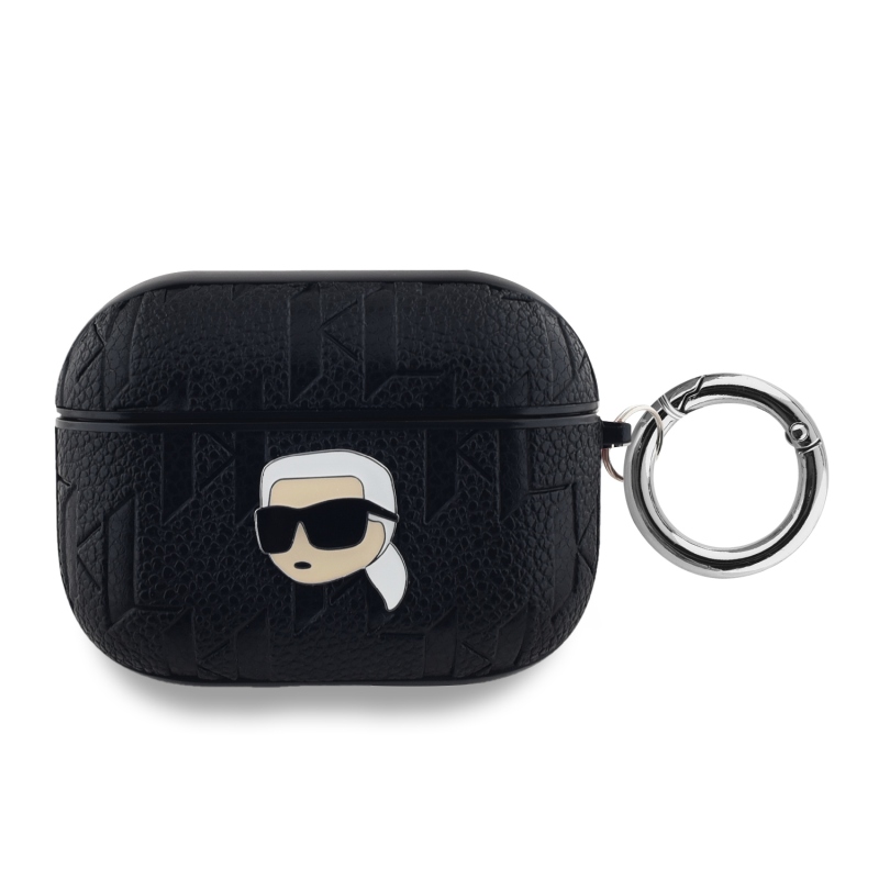 Karl Lagerfeld PU Embossed Karl Head Puzdro pre AirPods Pro Black