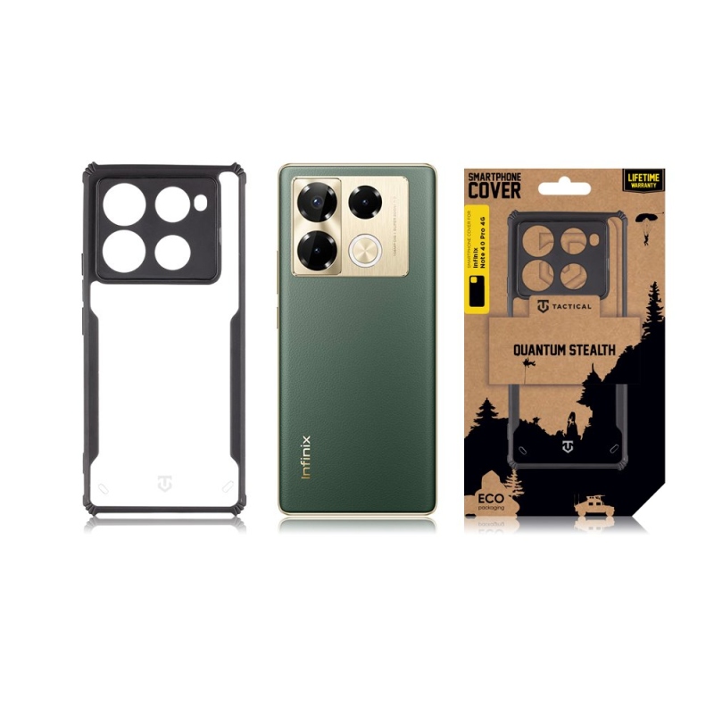 Tactical Quantum Stealth Kryt pre Infinix Note 40 Pre 4G Clear/Black