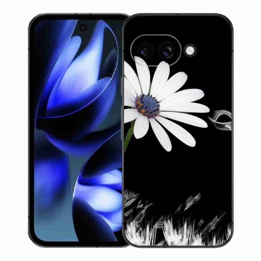 Gélový kryt mmCase na Google Pixel 9a - biela kvetina
