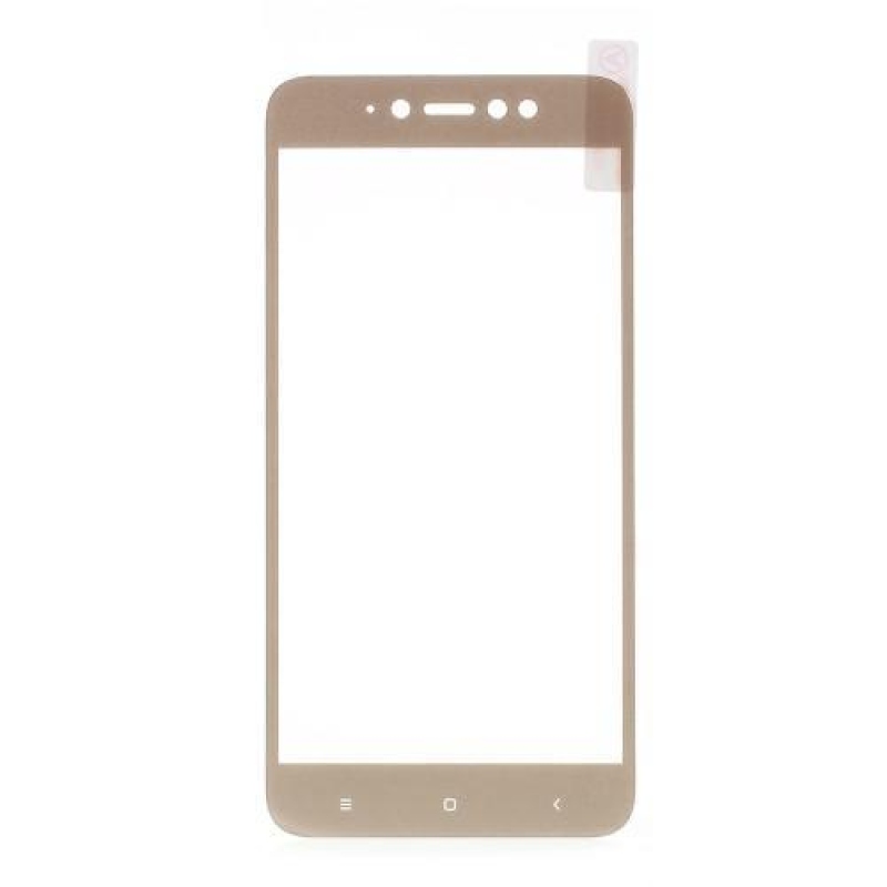 GTscreen celoplošné tvrdené sklo na Xiaomi Redmi Note 5A Prime - zlatý lem