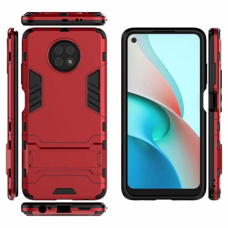 Guard hybridný odolný kryt pre mobil Xiaomi Redmi Note 9T 5G - červený