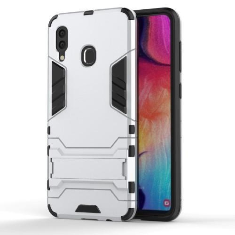 Guard hybridný odolný obal na mobil Samsung Galaxy A30 / A20 - strieborný