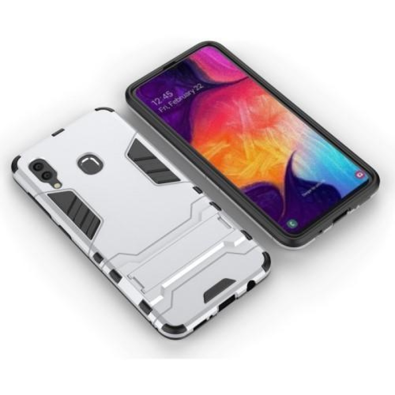 Guard hybridný odolný obal na mobil Samsung Galaxy A30 / A20 - strieborný