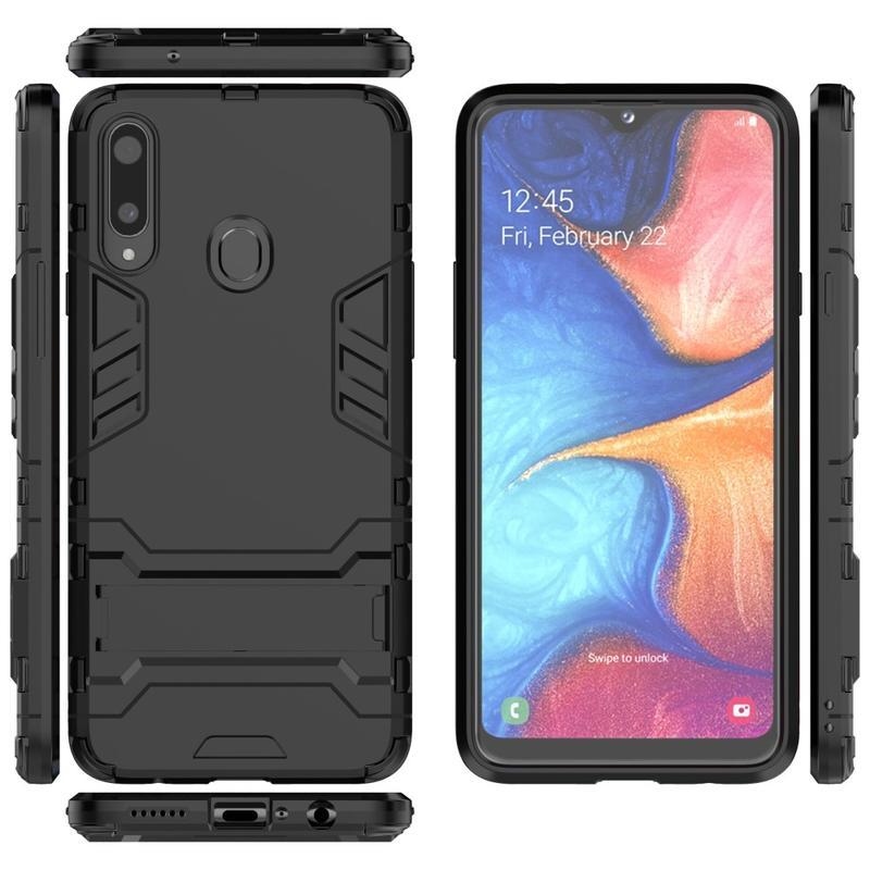 Guard odolný hybridný kryt na mobil Samsung Galaxy A20s - čierny