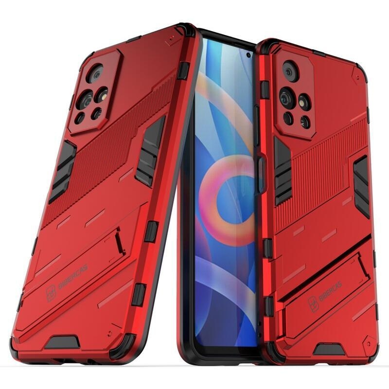 Guard odolný hybridný kryt pre mobil Xiaomi Poco M4 Pro 5G/Redmi Note 11S 5G - červený