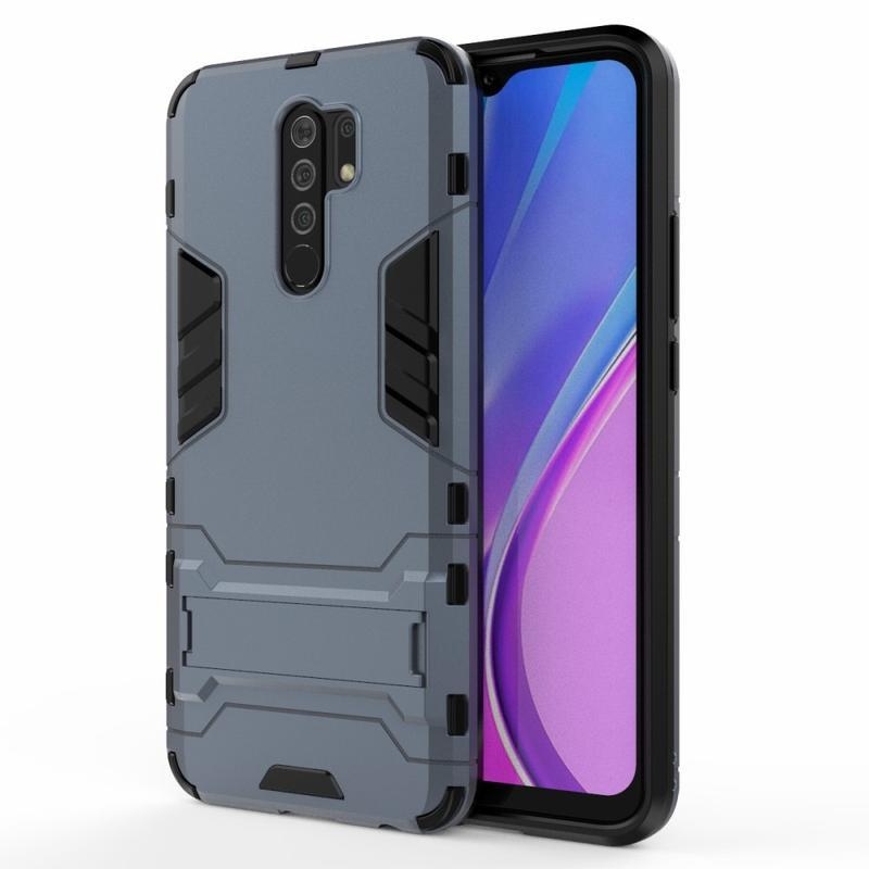 Guard odolný hybridný kryt s výklopným stojanom na mobil Xiaomi Redmi 9 - modrý