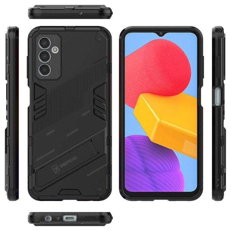 Armory odolný hybridný kryt s výklopným stojanom pre mobil Samsung Galaxy M13 4G - čierny