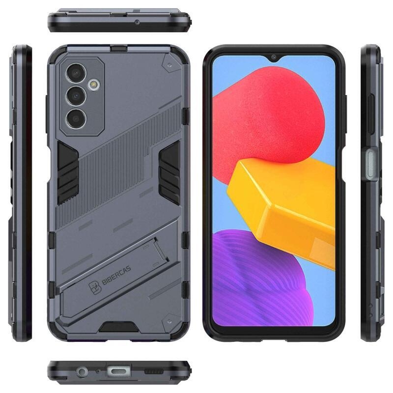 Armory odolný hybridný kryt s výklopným stojanom pre mobil Samsung Galaxy M13 4G - tmavomodrý