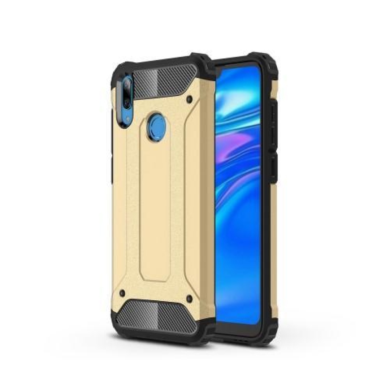 Armor odolný hybridný obal na mobil Huawei Y7 (2019) - zlatý