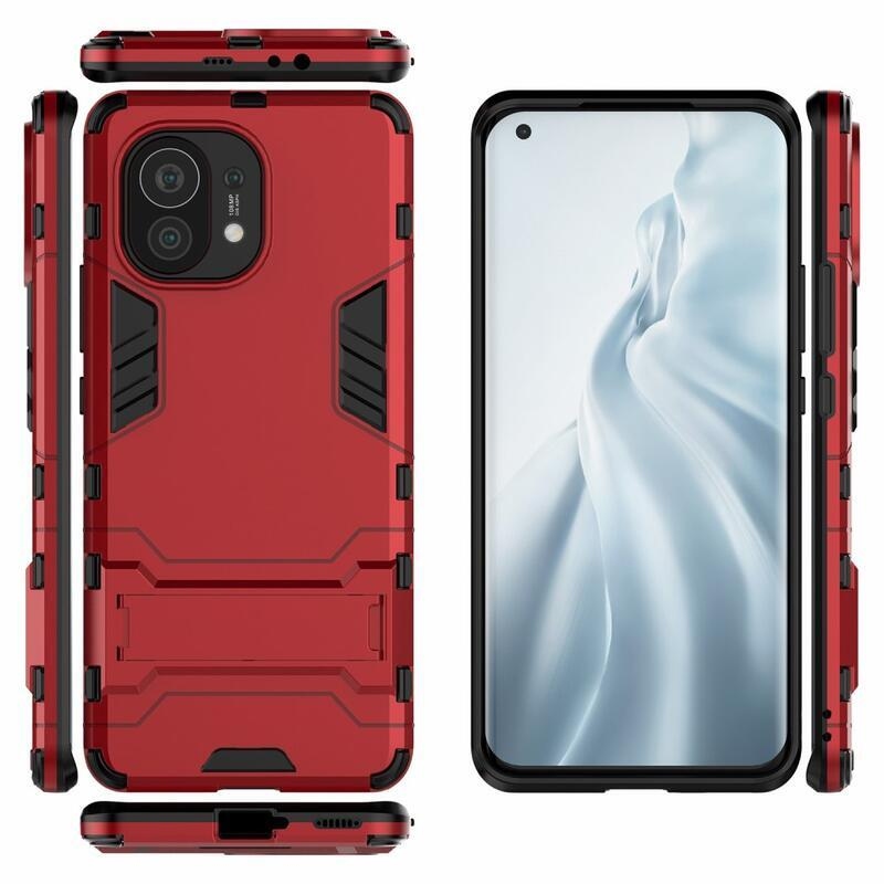 Guard odolný hybridný obal na mobil Xiaomi Mi 11 - červený