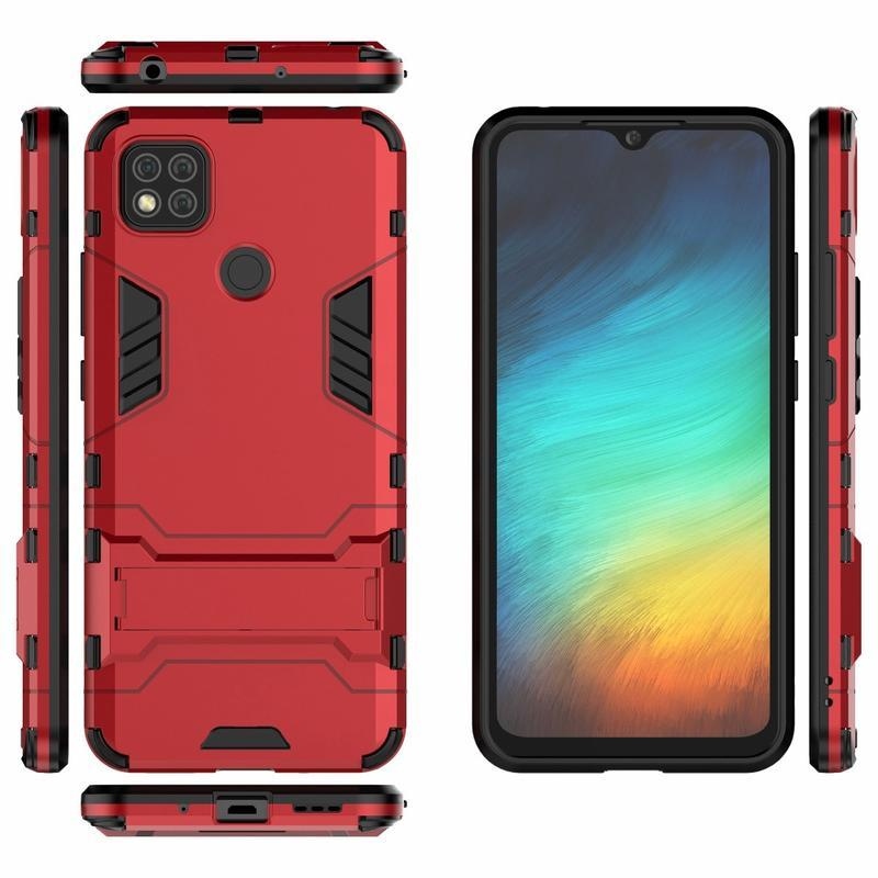 Guard odolný hybridný obal pre mobil Xiaomi Redmi 9C - červené