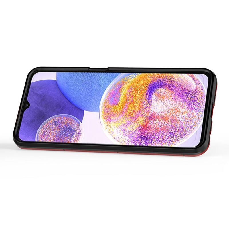 Guardy odolný hybridný kryt s úchopom na prst na mobil Samsung Galaxy A23 4G/5G - červené