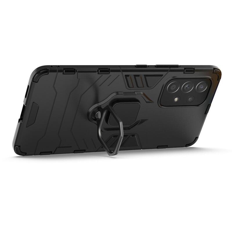 Guardy odolný hybridný kryt s úchopom na prst na mobil Samsung Galaxy A53 5G - čierny