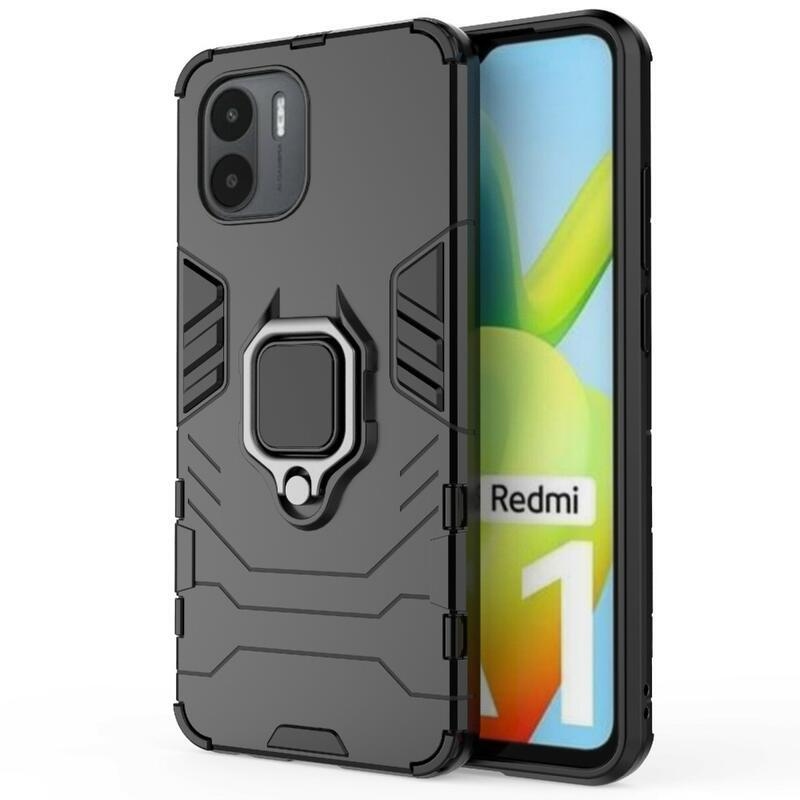 Guardy odolný hybridný kryt s úchopom na prst na mobil Xiaomi Redmi A1/Redmi A2 - čierny