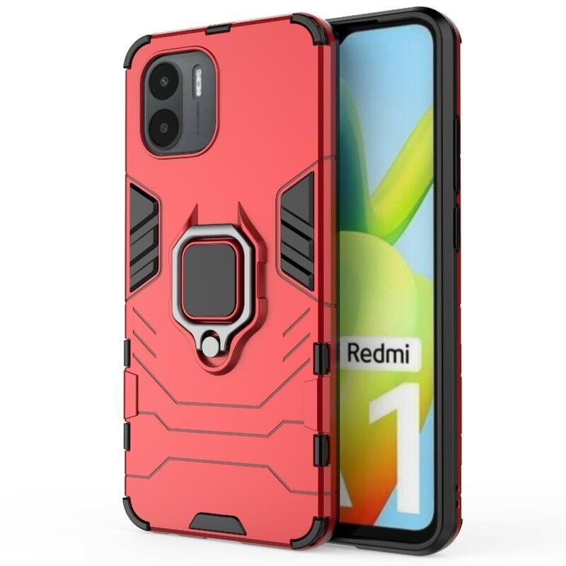 Guardy odolný hybridný kryt s úchopom na prst na mobil Xiaomi Redmi A1/Redmi A2 - červený