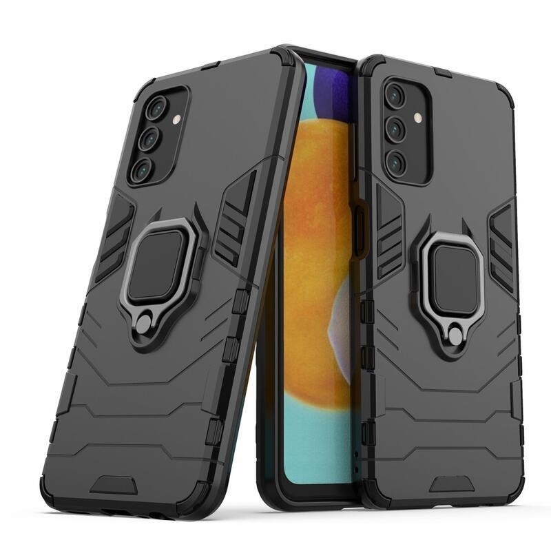 Guardy odolný hybridný kryt s úchopom na prst pre mobil Samsung Galaxy A13 5G/Galaxy A04s (164.7 x 76.7 x 9.1 mm) - čierny