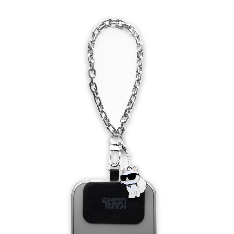 Karl Lagerfeld Univerzálny Popruh na Ruku Choupette Silver
