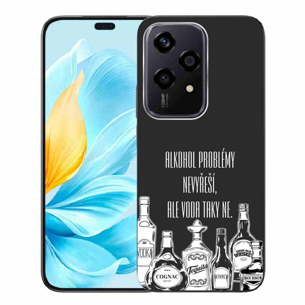 Gélový kryt mmCase na Honor 200 Lite 5G - vtipný text čierne pozadie