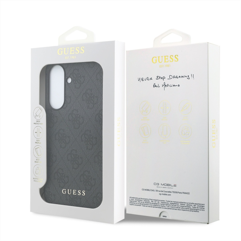 Zadný kryt Guess 4G Charm pre Samsung Galaxy A37 Black