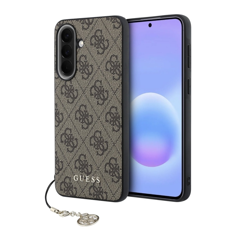 Guess 4G Charm Zadný kryt pre Samsung Galaxy A57 Brown