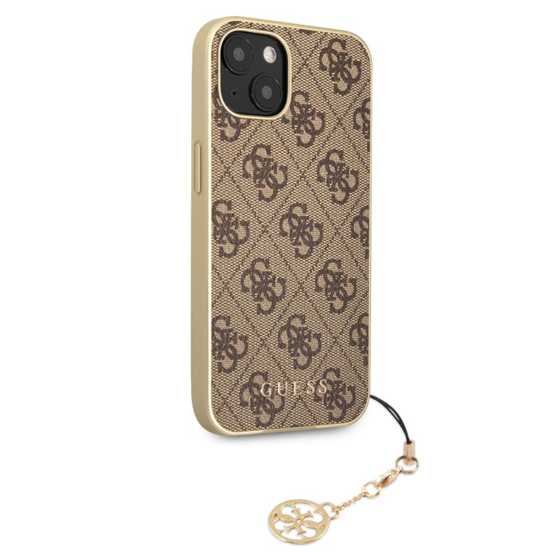 Guess 4G Charms Zadný Kryt pre iPhone 13 Brown