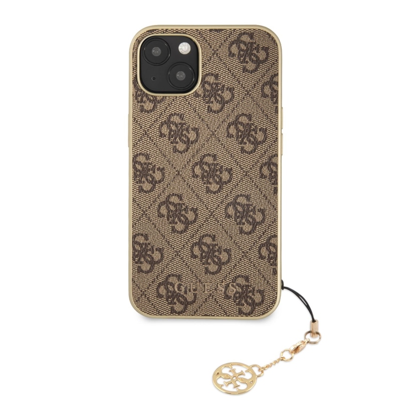 Guess 4G Charms Zadný Kryt pre iPhone 13 Brown