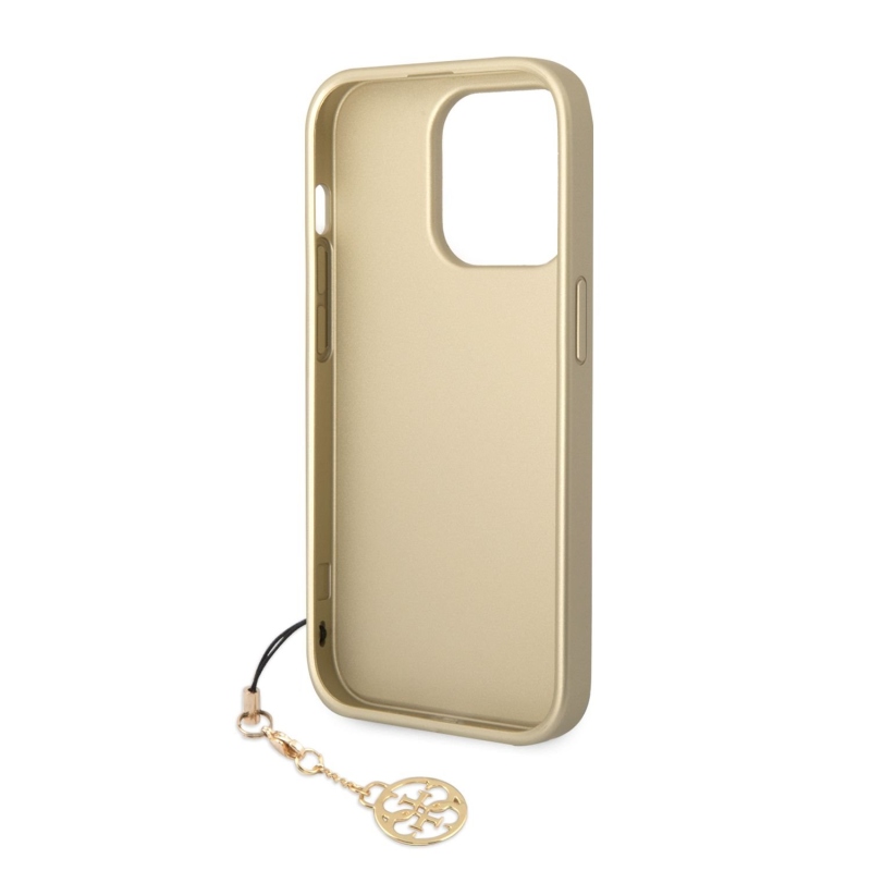 Guess 4G Charms Zadný Kryt pre iPhone 14 Pro Brown