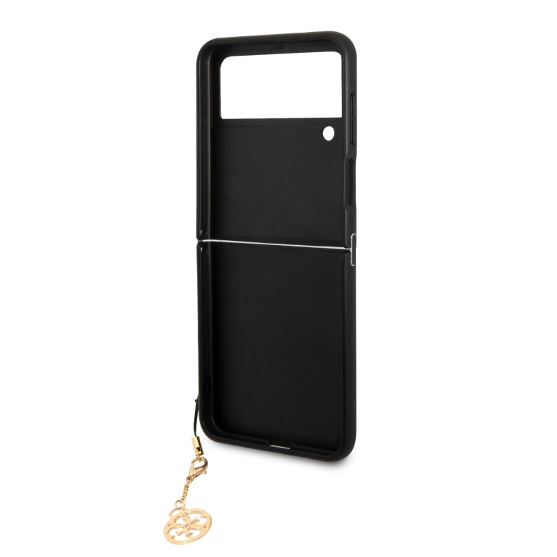 Guess 4G Charms Zadný Kryt pre Samsung Galaxy Z Flip 4 Grey