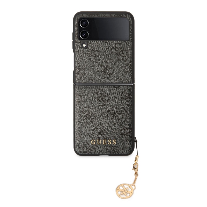 Guess 4G Charms Zadný Kryt pre Samsung Galaxy Z Flip 4 Grey